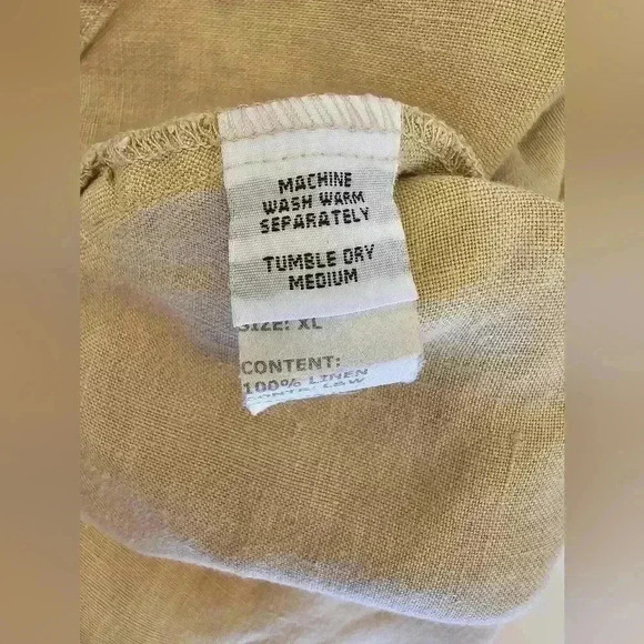 Cut Loose Women's XL  Solid Linen - V-Neck Bias Tank Lagenlook - Picture 7 of 10